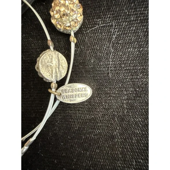 Seasonal Whispers 5 Black, 3 Silvertone Metal Bracelets Sets Crystal Accents5242 - Picture 3 of 6